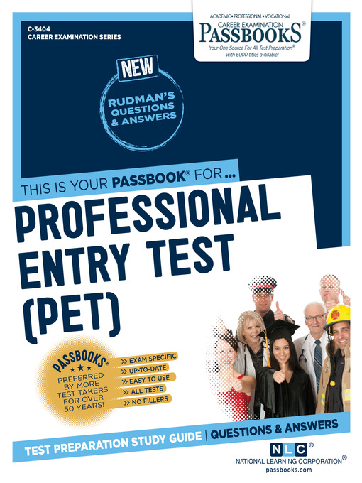 Title details for Professional Entry Test (PET) by National Learning Corporation - Available